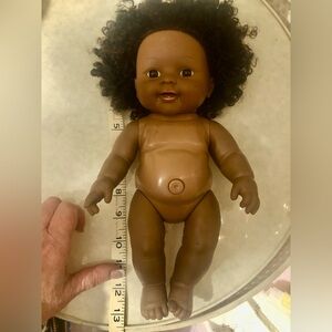 Adorable Brown  African descent Baby Doll giggles and baby talks 1970